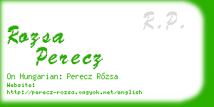 rozsa perecz business card