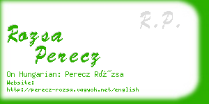 rozsa perecz business card